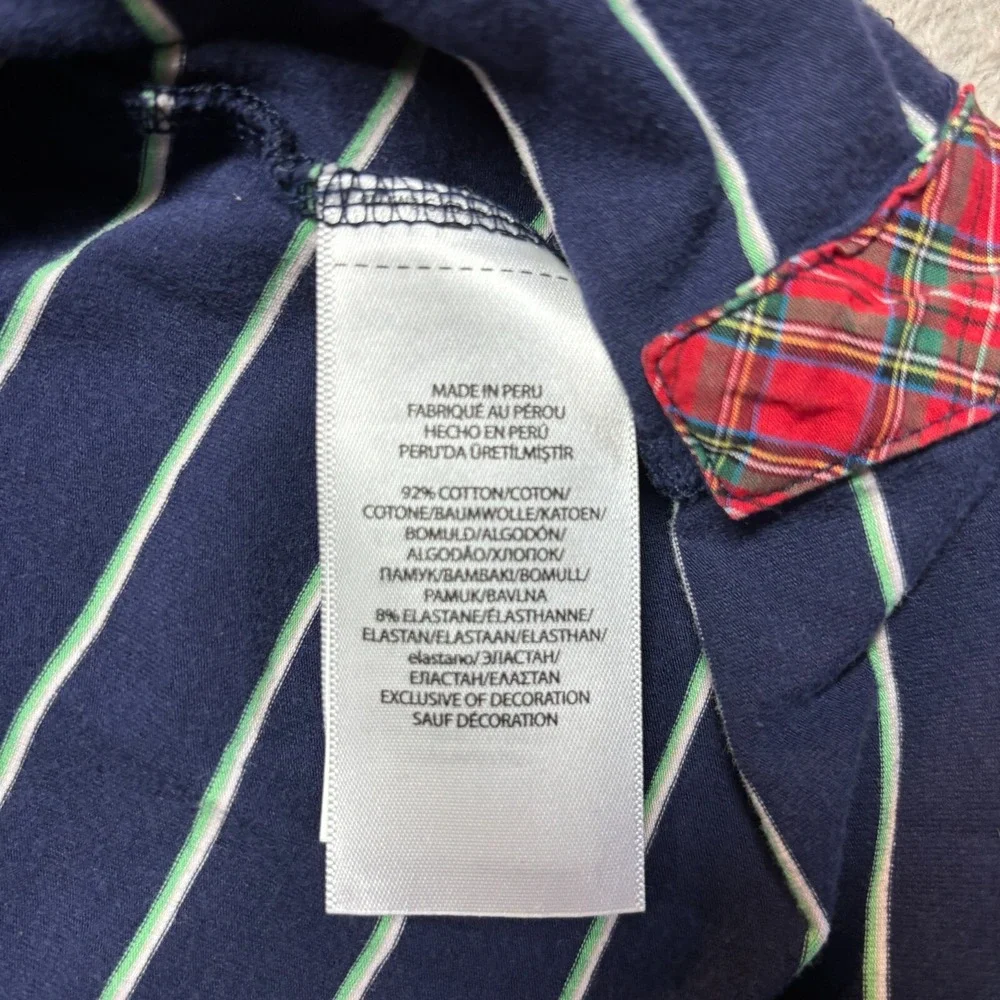 Ralph Lauren Polo Golf Shirt Mens L Justin Thomas Big Pony‎ AJGA Striped Blue
